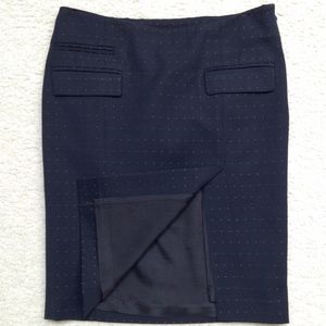 French Connection Black Skirt w Red Dots